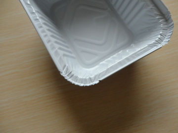 음식 저장 백색 입히는 450ML를 위한 뚜껑을 가진 장방형 알루미늄 호일 콘테이너