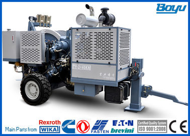OPGW/ADSS & 지휘자 9Ton 2x45kN Cummins Engine를 위한 전기 묶는 장비를 위한 유압 장력기